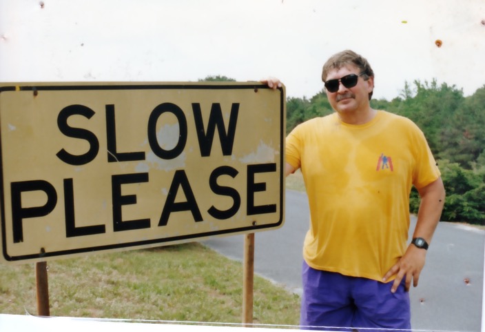 Fredman is too fast for prime time in his purple shorts and Mobjack shirt. SUBMITTED PHOTO